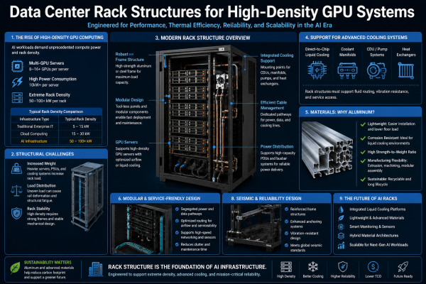 Data Center Rack Structures for High-Density GPU Systems