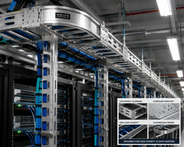 Aluminum Cable Trays for High-Density Computing Environments