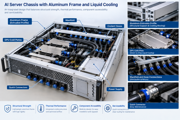 AI Server Chassis Design: Aluminum Frames, Cooling, and Serviceability