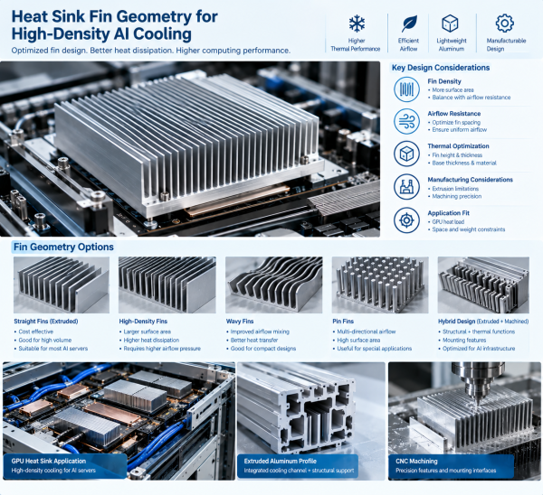 Heat Sink Fin Geometry for High-Density AI Cooling