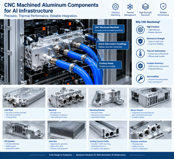 CNC Machining of Aluminum Components for AI Infrastructure