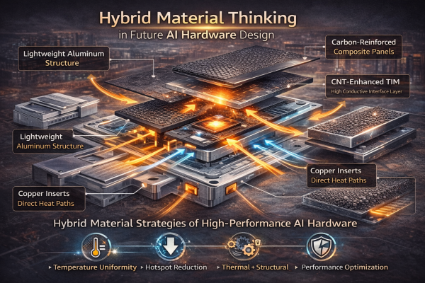 Hybrid Material Thinking in Future AI Hardware Design
