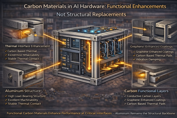 Carbon Materials in AI Hardware: Functional Enhancements, Not Structural Replacements