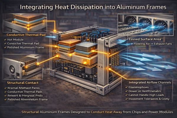 Integrating Heat Dissipation into Aluminum Frames