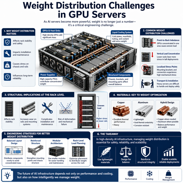 Weight Distribution Challenges in GPU Servers: Structural and Thermal Implications for AI Infrastructure