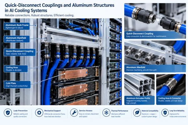 Quick-Disconnect Couplings and Aluminum Structures in AI Cooling Systems