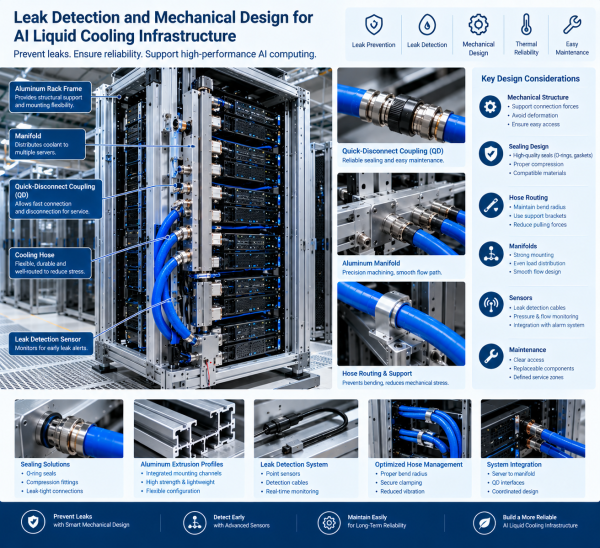Leak Detection and Mechanical Design for AI Liquid Cooling Infrastructure
