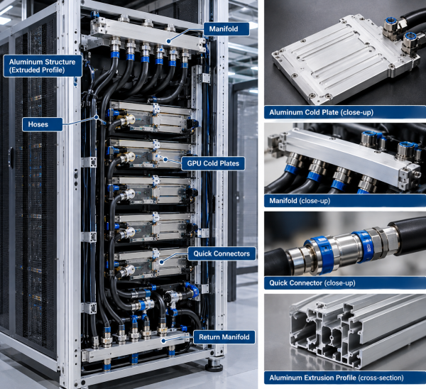 Designing Aluminum Structures Around Liquid Cooling Interfaces