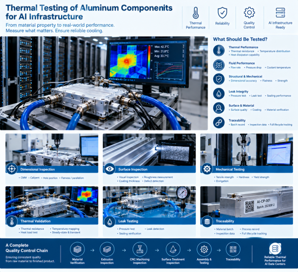 Thermal Testing of Aluminum Components for AI Infrastructure